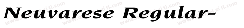 Neuvarese Regular字体转换